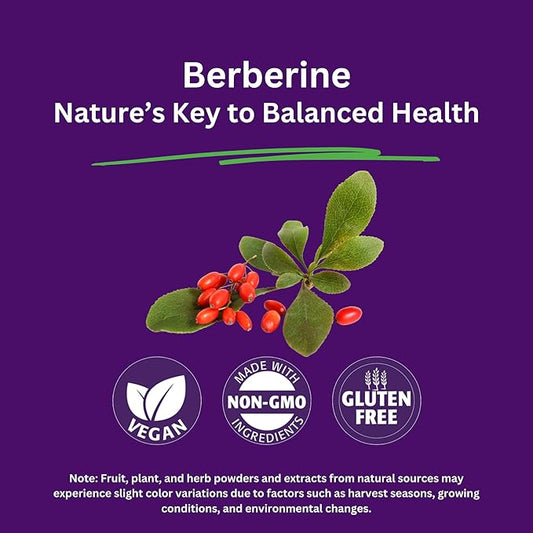 Paradise Herbs, Berberine Extract, 500 mg, Pure & Potent Berberine Supplement, Vegan, Non-GMO, Gluten Free, 180 Vegetarian Capsules