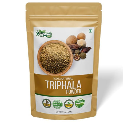 Triphala Powder – Sundried Amla, Bibhitaki and Haritaki Fruits- 227 Gram Pack of 1
