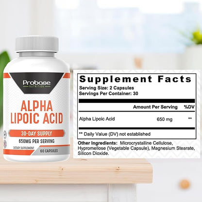 Alpha Lipoic Acid (ALA) 60 Capsules 30-Day Supply