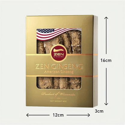 1 Box of Large Short American Wisconsin Ginseng Root (4oz) Performance & Mental Health for Men & Women