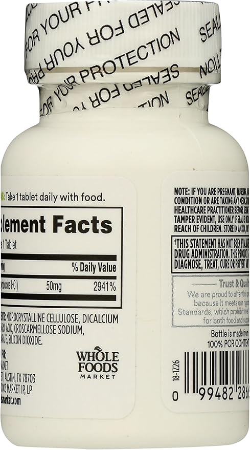 365 By Whole Foods Market, Vitamin B6 50Mg, 50 Count