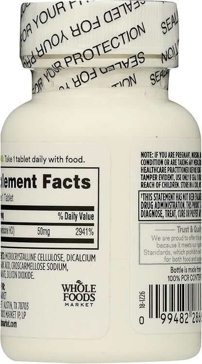 365 By Whole Foods Market, Vitamin B6 50Mg, 50 Count