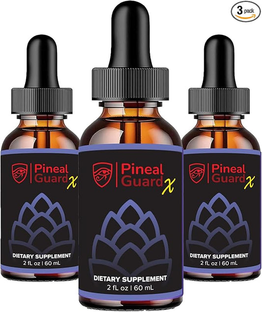 Pineal Gland Supplement - Brain Support, Focus, and Memory Vitamins for The Brain, Decalcify, Activate, and Protect Your Pineal Gland - Third Eye Awakening - Pineal Guard X - Pack of 3