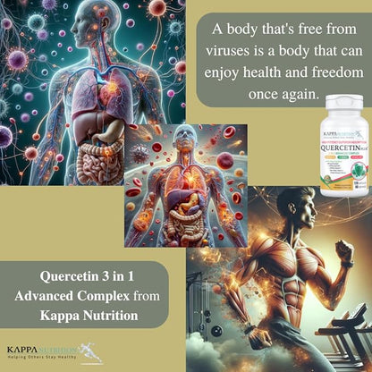 QUERCETIN PLUS, Quercetin 1,000mg, Bromelain 500mg and Vitamin C 1,000mg, (120 Capsules), 3 in 1 from Bioflavonoids, Supports Immune, Cardiovascular & Respiratory Health, Seasonal Allergy Relief.