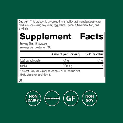 Standard Process Inositol Powder - Daily Heart Supplement for Cardiovascular & Nervous System Support - Gluten-Free, Non-Dairy & Non-Soy - 10 Ounces (405 Servings)