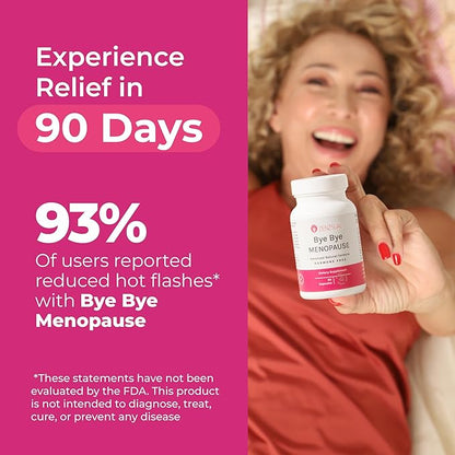ZENZSUAL Bye Bye Menopause with Melatonin – Natural Menopause Support for Women – Hot Flashes, Night Sweats, Hormone Balance & Restful Sleep – Vegan, Estrogen-Free Menopause Supplement – 60 Capsules