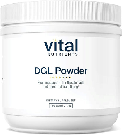 Vital Nutrients DGL Powder | Vegan DGL Licorice Root Extract to Support Healthy Stomach Lining and Digestive Tract* | Gluten, Dairy, Soy Free | Non-GMO | 120g