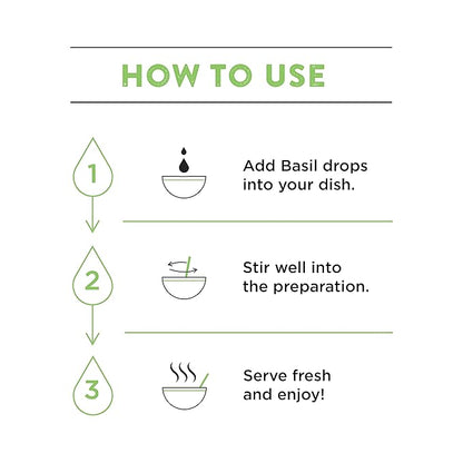 Spice Drop Basil Extract | 100% Natural | For Soup, Pasta, Pizza, Spaghetti, Gourmet Dishes | 0.17oz (180 drops) | Natural Herb Extract | Authentic Flavor | Vegan | Keto & Paleo Friendly | Non-GMO | Squeeze, Drop And Stir