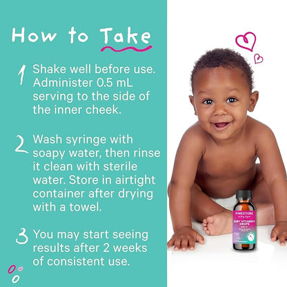 Pink Stork Baby Liquid Vitamin D Drops for Infants, 400 IU Vitamin D3 for Newborns and Kids to Help Support Bone Development and Healthy Immune Function - 1 fl oz, 2 Month Supply