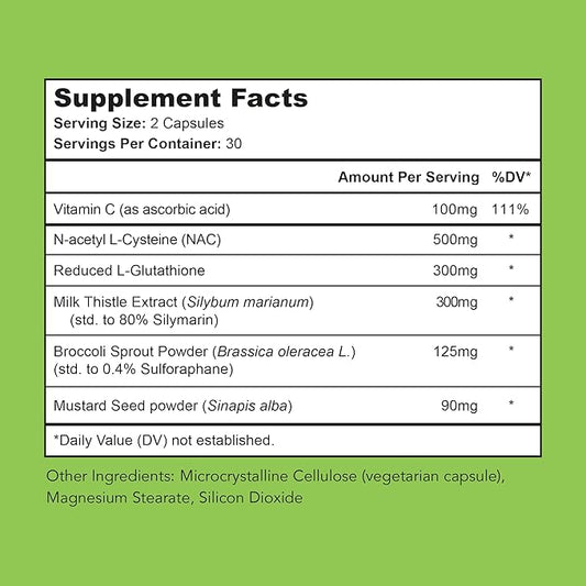 Vital Detox Liver Supplement - First Enzyme-Focused Liver Health Formula - Contains NAC with Milk Thistle, Sulforaphane, and More, 90 Servings