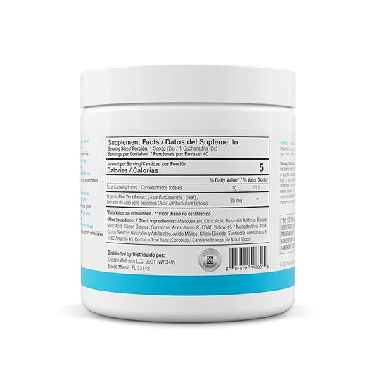 Yes You Can! Organic Aloe Vera Powder Drink Mix - Hydration Booster Infused with Pure Aloe Juice - Delicious Flavors - Made in USA - Antioxidant Rich - Pineapple Flavor - 40 Servings Per Canister (4 Pack)