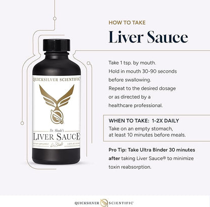 Quicksilver Scientific Liver Sauce - Liposomal Liver Detox with DIM, Quercetin, Lipoic Acid, Milk Thistle and Dandelion Root Supplement - Supports Bile & Toxin Momentum (100 ml / 3.38 oz)