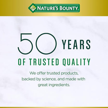 Nature's Bounty Chromium Picolinate, Supports Fat, Protein & Sugar Metabolism, Mineral Supplement, 800 mcg, 50 Tablets
