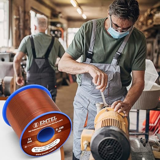 23 AWG - 1 lb (630 feet) 99.9% Pure Copper Wire, Enameled Magnetic Wire for Motor, Transformer, Magnetic Coil, & Electroculture Gardening, Winding Magnet Wire - 220°C (428°F) Thermal Class