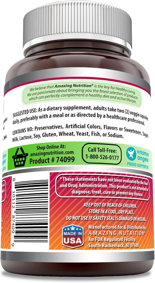 Amazing Formulas Echinacea Supplement| 1300 Mg Per Serving | 180 Veggie Capsules | Non-GMO | Gluten-Free | Made in USA