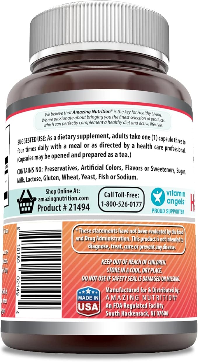 Amazing Formulas Hawthorn Berries Supplement | 565 Mg Per Serving | 120 Capsules | Non-GMO | Gluten Free | Made in USA