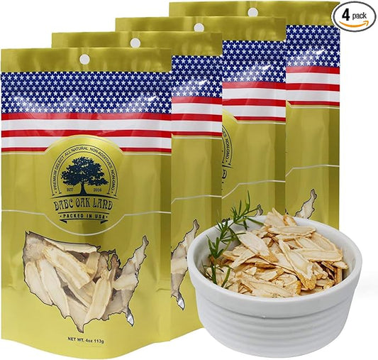 16OZ American Ginseng Slices from Wisconsin Wisconsin Grown!Most People Use It to Make Ginseng Tea! Good for Health! 花旗参片/西洋参片 Sliced Ginseng Root 4 Bags x 4OZ Box