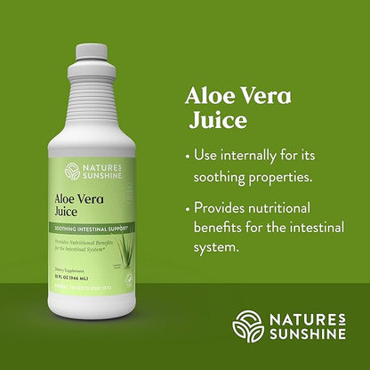 Nature's Sunshine Aloe Vera Juice 32 Fl Oz