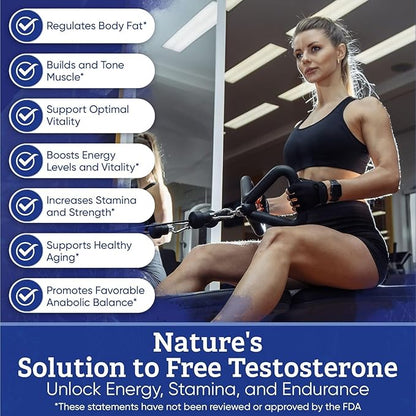 Alpha Boost – Natural Free Testosterone Support, Energy, Stamina, Endurance & Vitality for Men & Women, Multivitamin for Healthy Aging & Performance & Utilizes VESIsorb® (60 Ct)