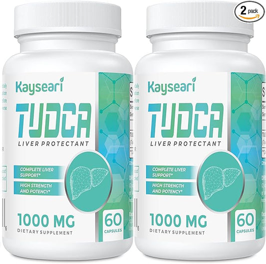 TUDCA Bile Salts Supplement 1000mg - 120 Veggie Capsules,Liver Support Supplement for Detox Cleanse,Gelatin Free