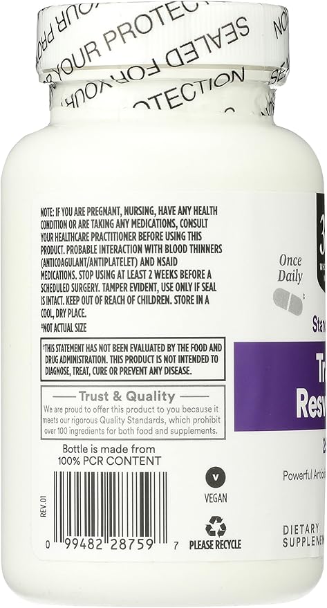 365 by Whole Foods Market, Transresveratrol 250Mg, 60 Vegg Capsules