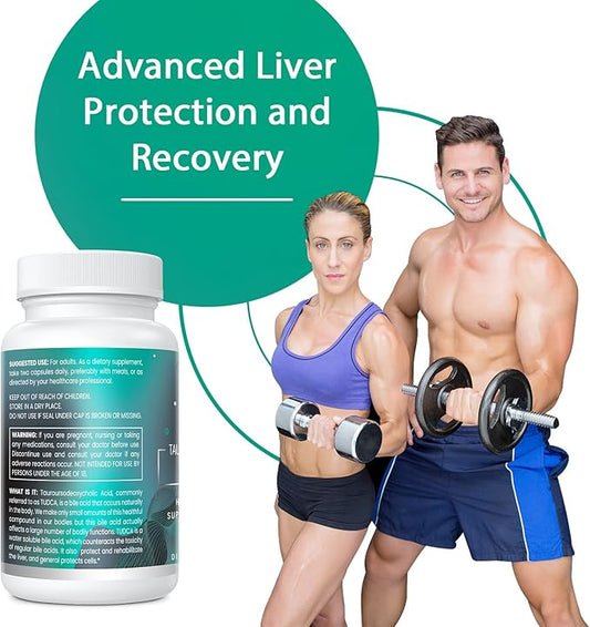 TUDCA 1100mg-Liver Support Supplement for Detox Cleanse, Water-Soluble Bile Salts with Strong Bitter Taste, 60 Vegan Capsules,Non-GMO,Gluten-Free