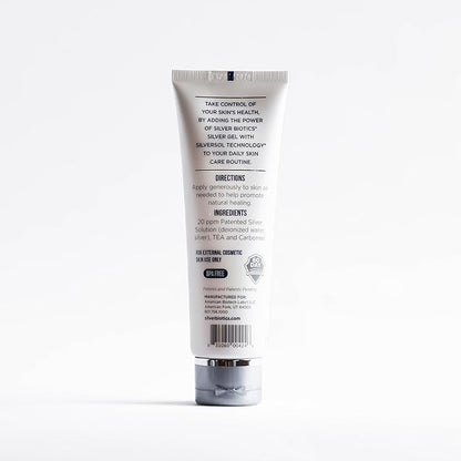 American Biotech Labs Silver Biotics Patented Multivalent SilverSol 20 PPM Soothing Skin Gel | Versatile 4.0 oz for Skin Comfort and Wellness