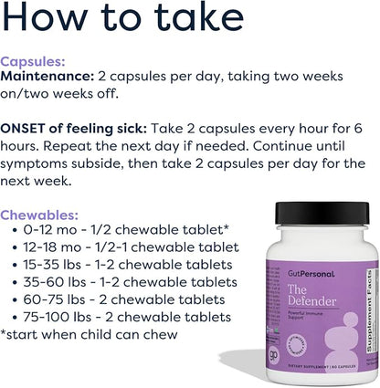 The Defender - Powerful Immune Defense with Vitamin A, C, and Botanical Extracts Elderberry, Echinacea, and More for Boosting Immune System with Natural Ingredients
