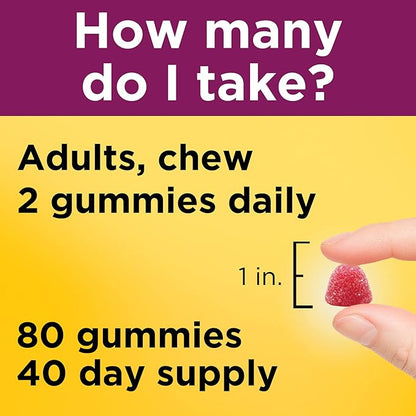 Nature Made Womens Gummy Multivitamins with Omega-3, Multivitamin for Women for Daily Nutritional Support, 80 Gummies, 40 Day Supply