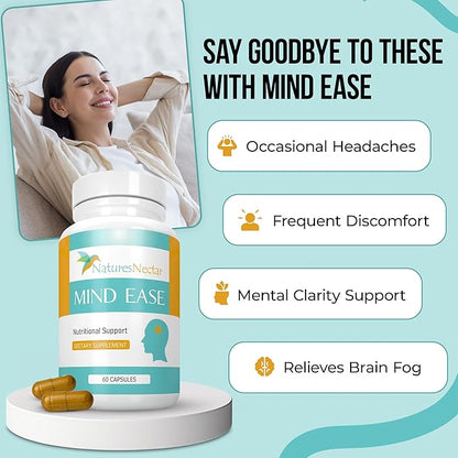 Nature's Nectar Migraine Prevention Feverfew Capsules – PA Free Butterbur Root, Riboflavin 400 mg, Magnesium & Feverfew – Natural Headache Relief & Migraine Supplement – 60 Capsules