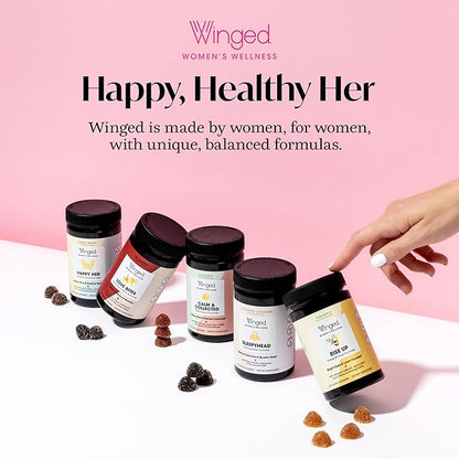 Winged Wellness Hot Momma Menopause Supplements for Women - Hormone-Free Menopause Relief Support for Hot Flashes & Night Sweats with Chaste Tree Berry, Multivitamins & More - 60 Vegan Capsules