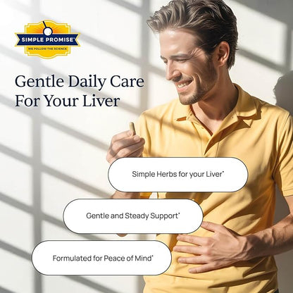 Simple Promise Levitox - Liver Detox Supplement with Milk Thistle, Dandelion Root and Artichoke Extract - Supports Liver Health, Metabolism and Digestion - 60 Capsules