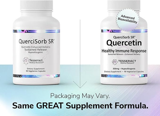 Tesseract Medical Research QuerciSorb SR Immune Support Supplement, Sustained Release Quercetin, Supports Immune Function and Overall Health, Hypoallergenic. 400 mg, 90 Capsules