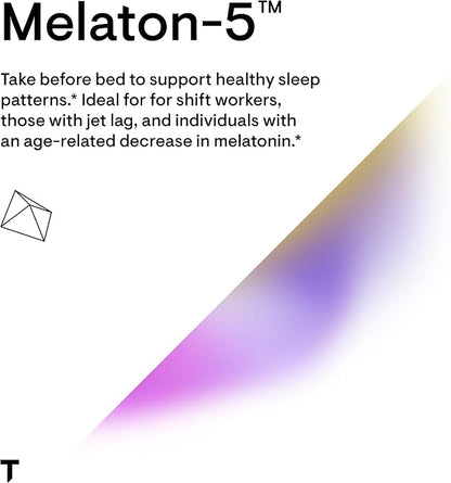 THORNE - Melaton-5 - 5mg Melatonin Supplement - Supports Normal Circadian Rhythms, Restful Sleep & Relaxation* - 60 Capsules