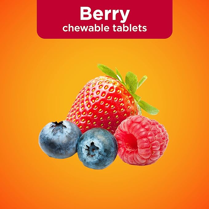 Amazon Basic Care - Chewable Tablets, Immune Support Berry Chew Tablets, 116 Count