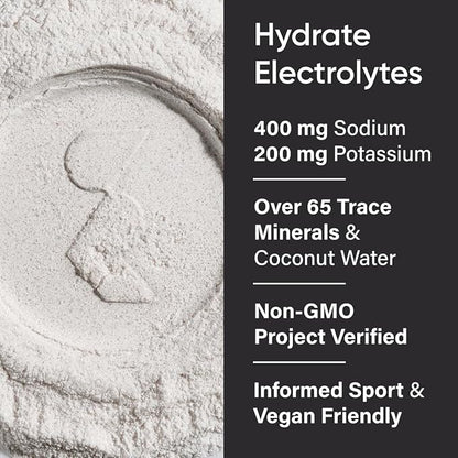 Sports Research® Hydrate Electrolytes Powder Packets - Sugar-Free & Naturally Flavored with Vitamins, Minerals, and Coconut Water - Supports Hydration - 16 Packets - Raspberry Lemonade