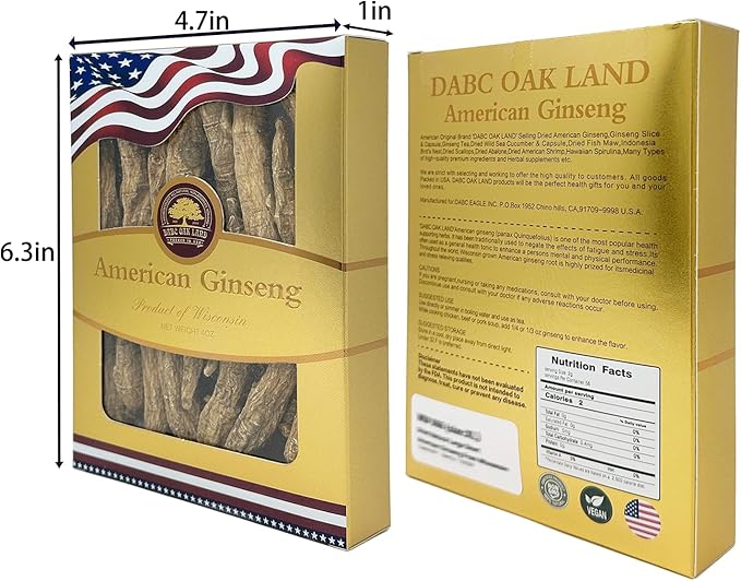 16OZ Hand Selected Cultivated Wisconsin American Ginseng Pearl Ginseng 花旗参/西洋参 精选珍珠参 - in Box. (Medium 4oz/Box*4)