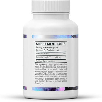 Tesseract Medical Research QuerciSorb QR Immune Support Supplement, Quick Release Quercetin, Supports Immune Function and Overall Health* Hypoallergenic, 400 mg, 90 Capsules