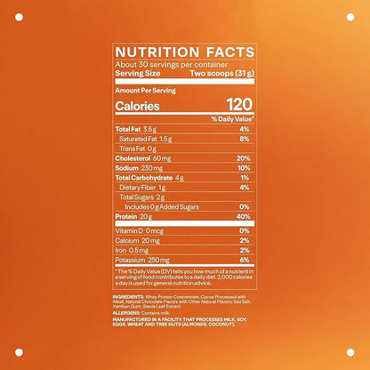 Whey Protein - Trusted by Life Time Fitness Members - Grass-Fed Whey Protein Powder - with Amino Acids - Aids Lean Muscle & Recovery - Supports Immune & Liver Health - Chocolate (30 Servings)