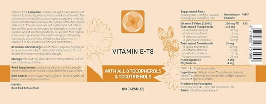Unique Formula with All 8 Tocopherols and Tocotrienols Vitamin E – Contains no PAH’s, Heavy Metals, Contaminants or Preservatives - Certified Sustainable - Hair, Scars and Skin