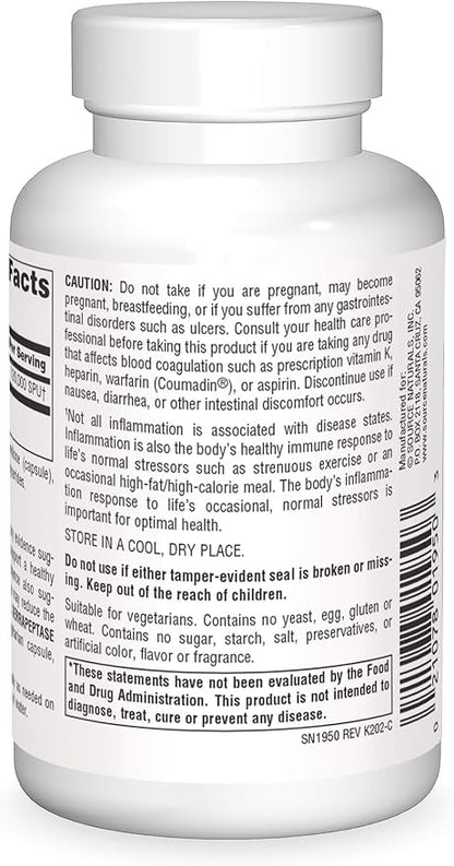 Source Naturals Serrapeptase - Delayed Release Enzyme - 120 Vegetarian Capsules