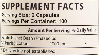 White Kidney Bean Extract, 200 Count
