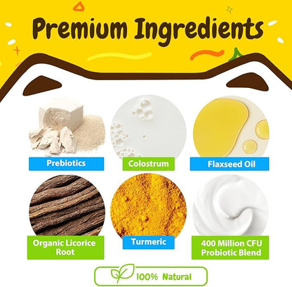 PENPENPET Dog Allergy Relief Chews, Dog Itching Skin Relief, Omega 3 for Dogs Itch Supplement, Relieve Seasonal Allergy, Provide Immune Support (Peanut Butter Chews, 180ct)
