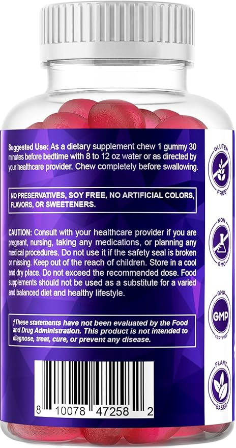 Vitamatic Sugar Free Melatonin 30mg per Gummy - 60 Servings - 60 Vegetarian Gummies - Non-Habit Forming Supplement (60 Count (Pack of 1))
