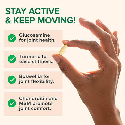 Zenwise Health Joint Support Supplement with Glucosamine Chondroitin MSM, Curcumin & Sulfate - Joint Health for Women & Men - Mobility & Flexibility Support for Knee, Cartilage & Bone - 180 Count