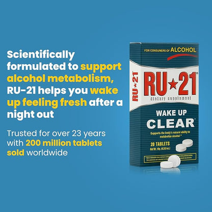 The Supplement for When You Want to Drink & Go to Work The Next Morning | Feel Better After Celebrating & Support Your Liver | Trusted for 23 Years | Made in USA (20-Pill x 6-Pack, 60 Servings)