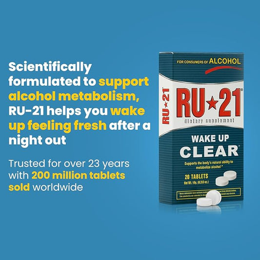 The Supplement for When You Want to Drink & Go to Work The Next Morning | Feel Better After Celebrating & Support Your Liver | Trusted for 23 Years | Made in USA (20-Pill x 6-Pack, 60 Servings)