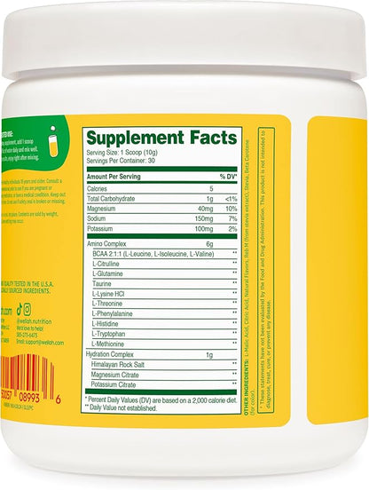 Wellah So Long Soreness BCAA Powder (Pina Colada Flavored) 30 Servings - with Hydration Complex