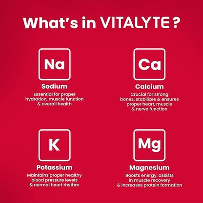 Vitalyte Electrolyte Powder Drink Mix, Isotonic Electrolyte Hydration Mix, Gluten Free Post Workout Powder Mix, Pack of 1, 35 oz., Fruit Punch Flavor