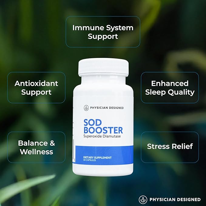 Physician Designed VARS SOD Booster - Superoxide Dismutase Supplement | SOD Supplement | 60 Capsules | Best Antioxidant Supplements